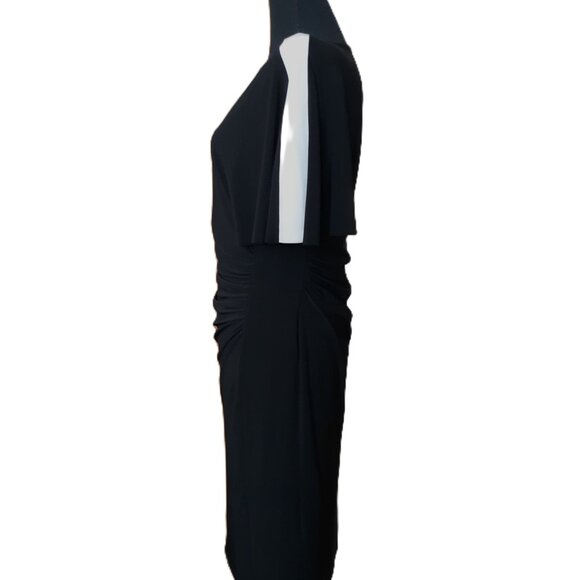 Lauren Ralph Lauren Black And White Midi Dress Size 8 - Picture 5 of 6